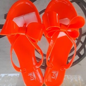 Orange sandals